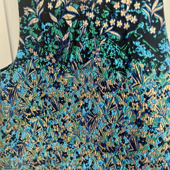 ANN MASHBURN unique brocade flared hem top-PERFECT CONDITION - Picture 8 of 9